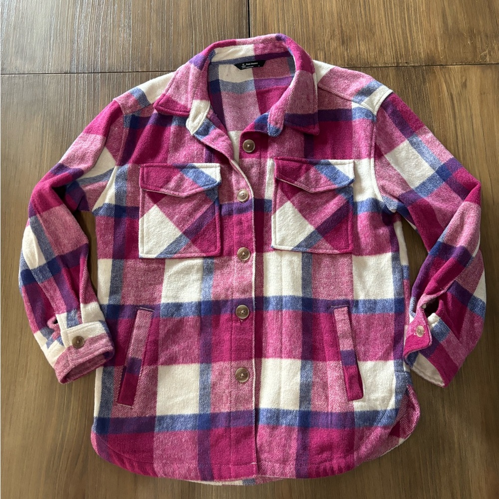 Plaid Jacket - Pink and Blue